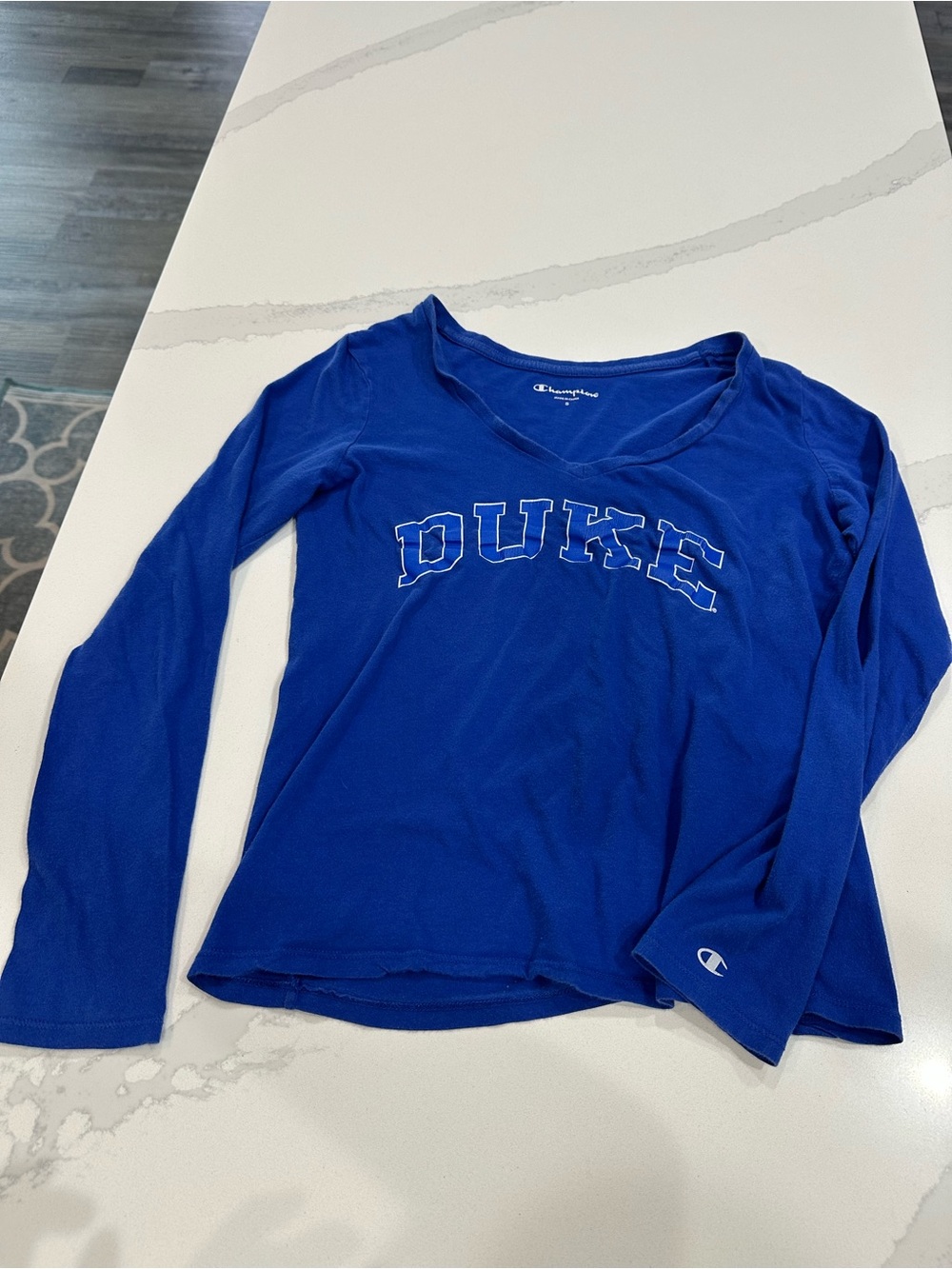 Champion Women's Royal Blue DUKE Long Sleeve Tee